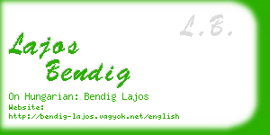 lajos bendig business card